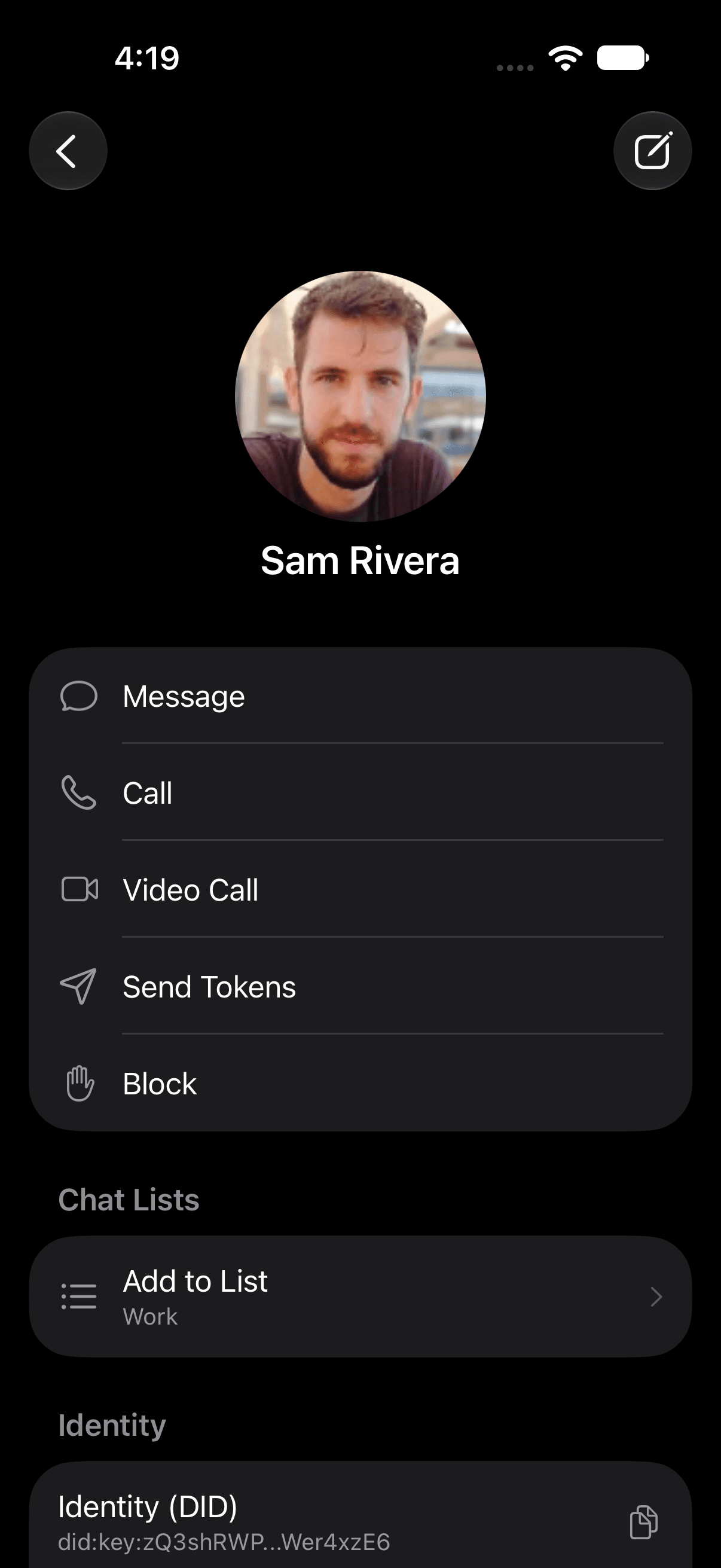 Tira contact on iOS