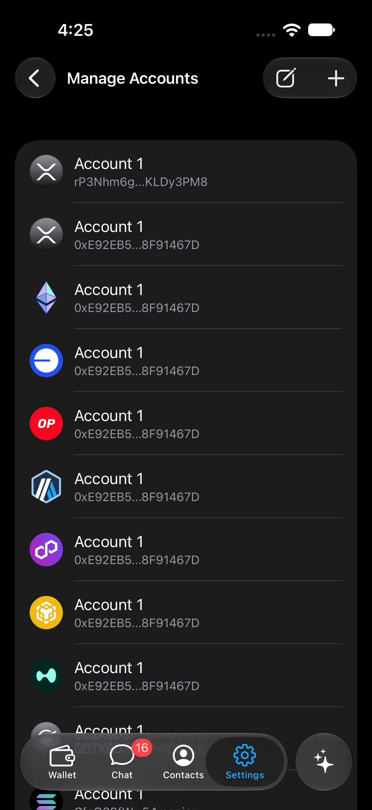 Tira accounts and networks on iOS