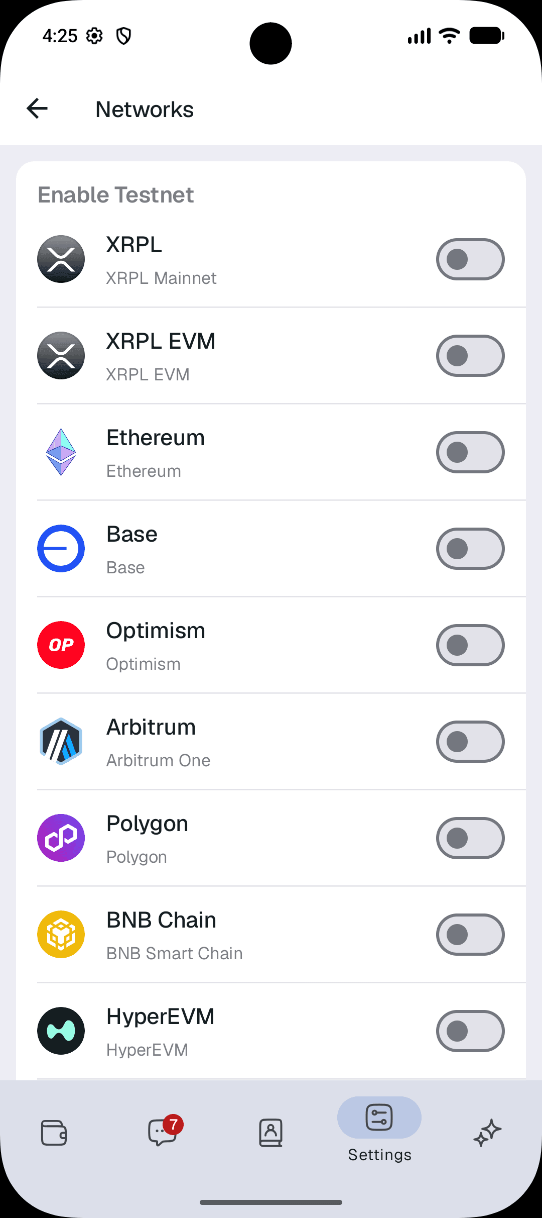Tira accounts and networks on Android