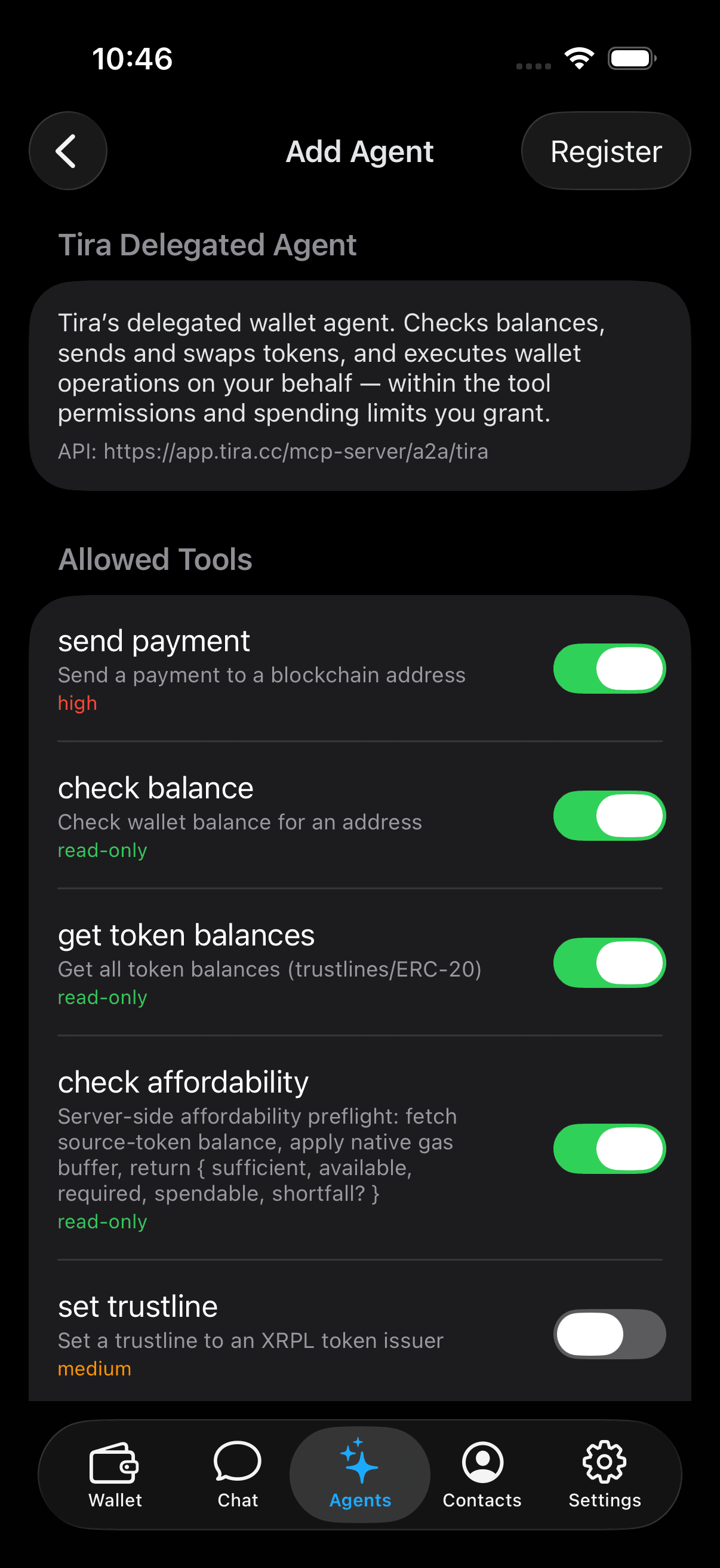 Tira agents screen 2