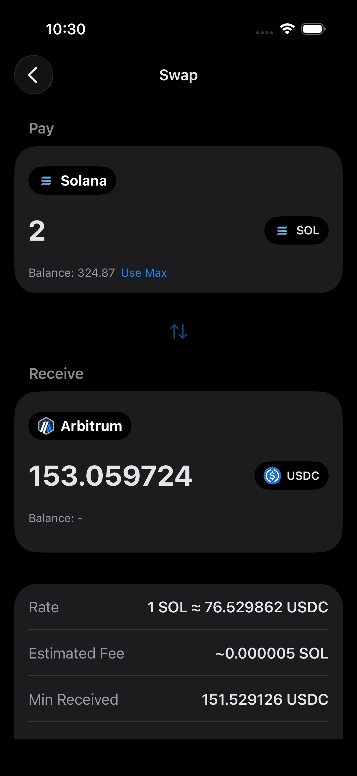 Tira wallet screen 4